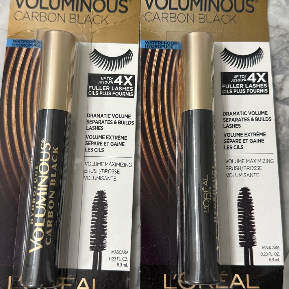 Two- L'Oreal waterproof Carbon Black Mascara